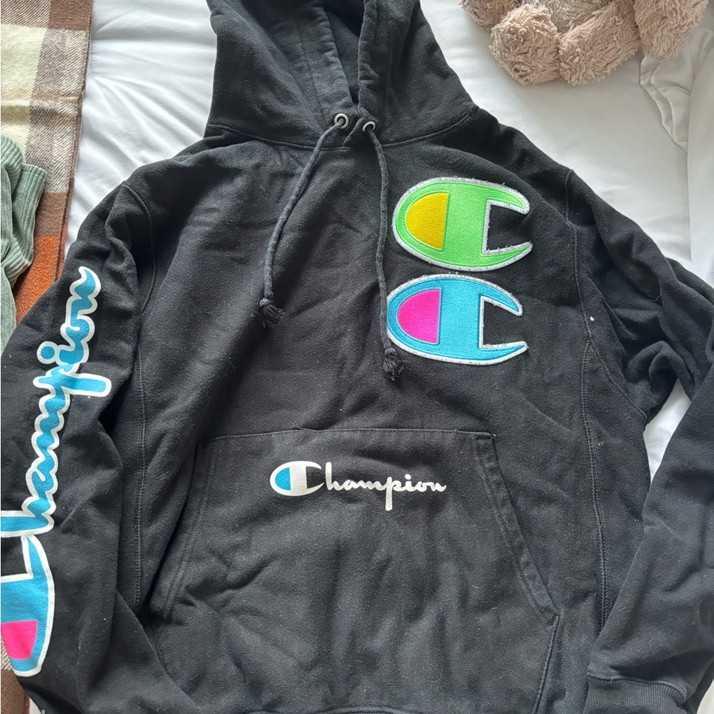 Champion Black Reverse Weave Hoodie